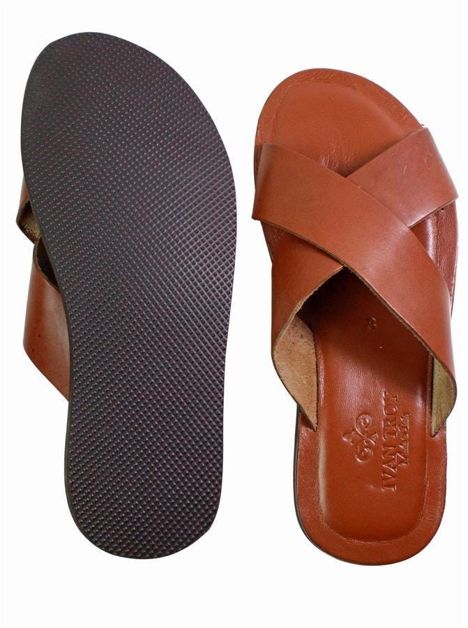 Malibu Italian Brown Mens Leather Shoes, Sandals Shoes Malibu Italian Brown Mens Leather Shoes, Sandals Shoes  main image 4