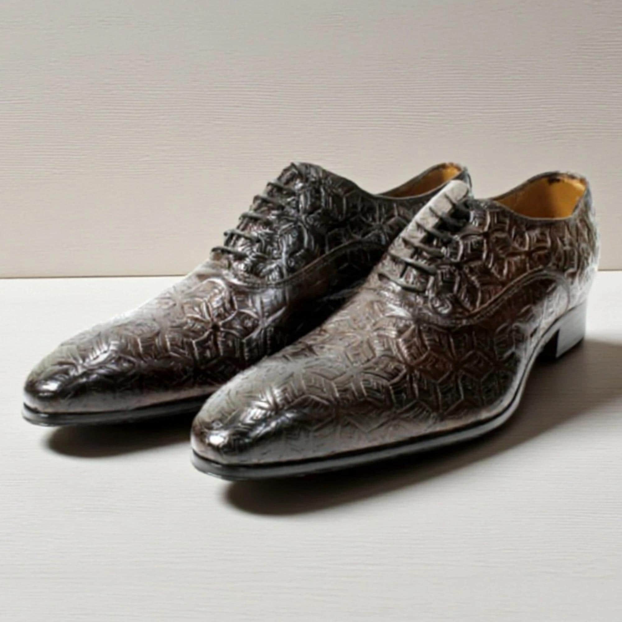 Ivan Troy Eric Black Oxford Mens Dress Shoes - Etsy display picture 2