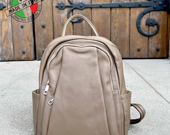 Italian Leather Backpack: Women display picture 3