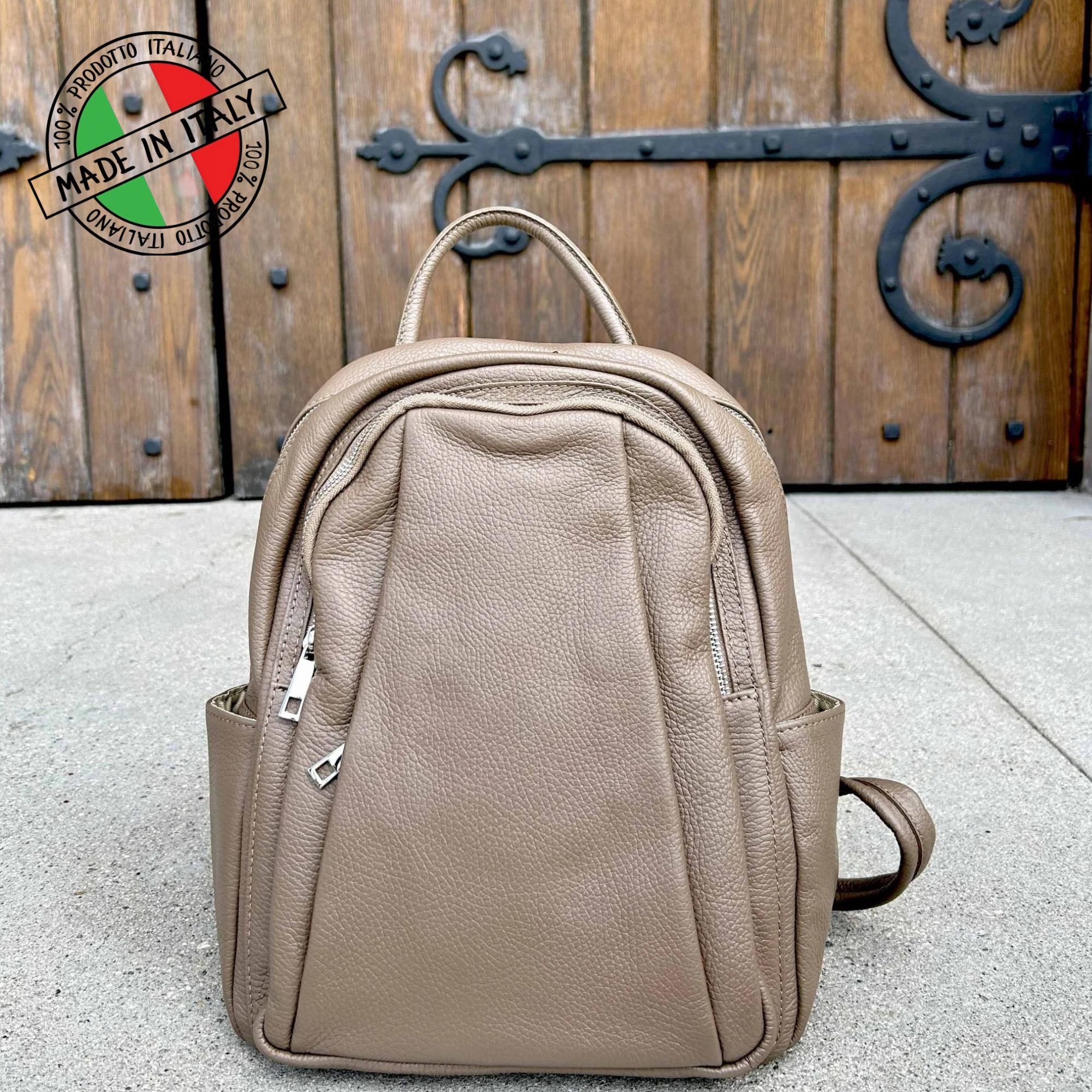 Italian Leather Backpack: Women display picture 2