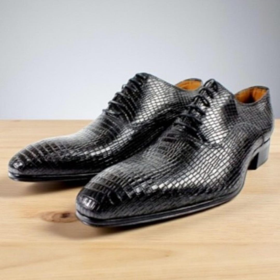 Ivan Troy Fred Black Oxford Leather Shoes for Men - Etsy display picture 2