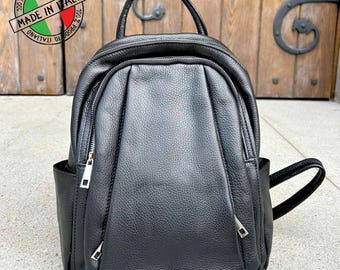 Italian Leather Backpack: Women display picture 3