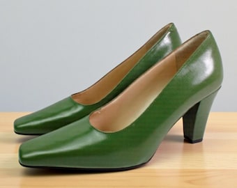 Ivan Troy Lala Army Women's Italian Leather Dress Pumps Shoes