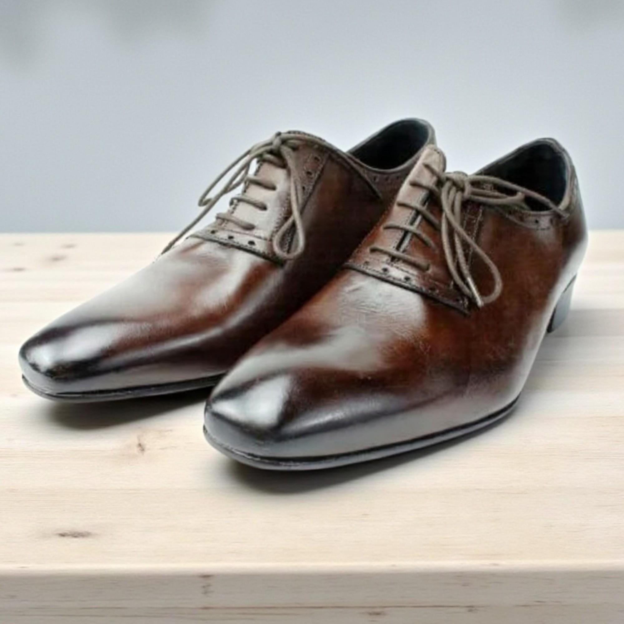 Italian Handmade Boy\'s Leather Shoe/ Ryan Black / Dress Shoes Boys Italian Black Leather Oxford Dress Boys Shoes/Kids Shoe  main image 3
