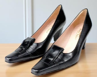 Ivan Troy Fifi Women Italian Black Leather Pumps