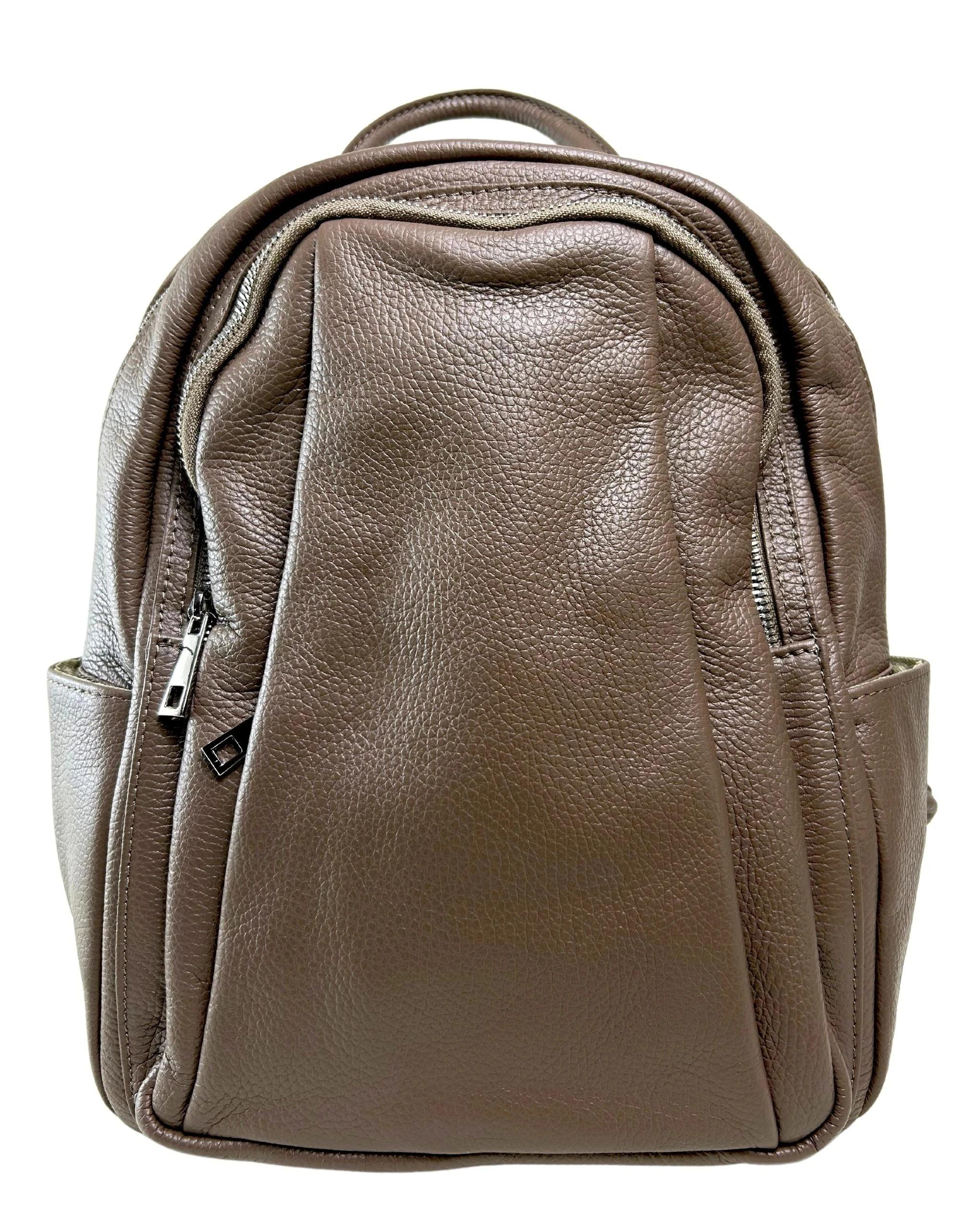 Ivan Troy Anta Brown Women\'s Italian Leather Outdoor Travel Bag Zipper Backpack Handmade Italian Leather Shoes - Ivan Troy main image 3