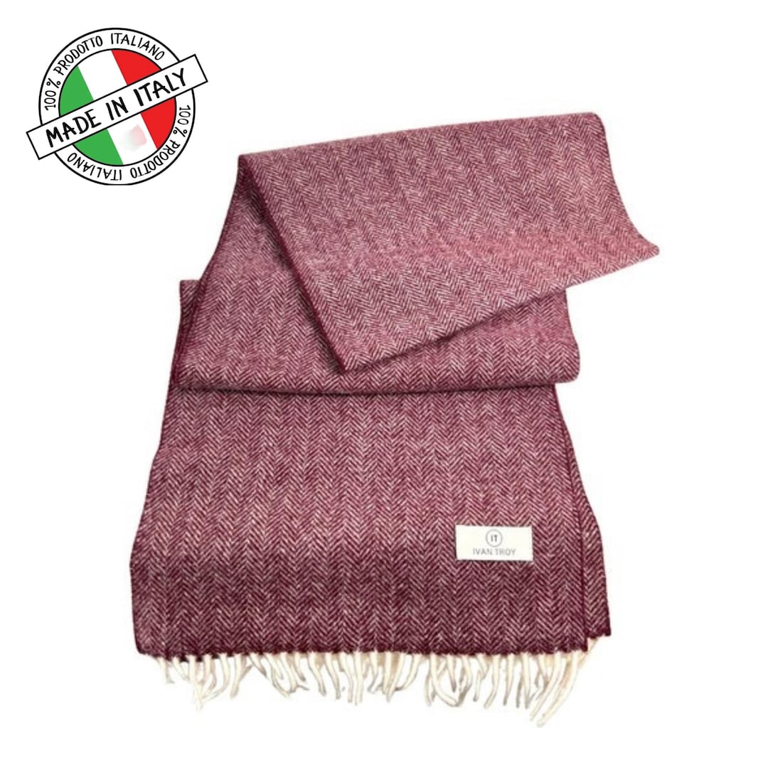 Cavalli Class Burgundy Wool Men Scarf main image 1