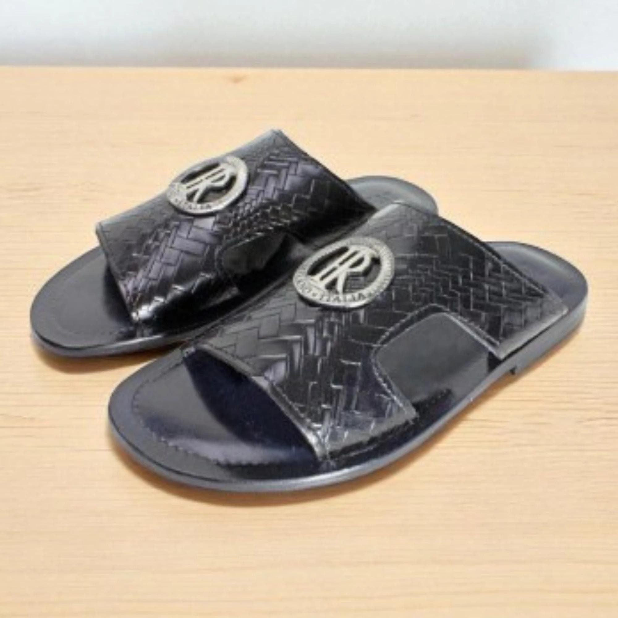Mason Black Men’s Italian Leather Sandals Shoes Mason Black Men main image 4