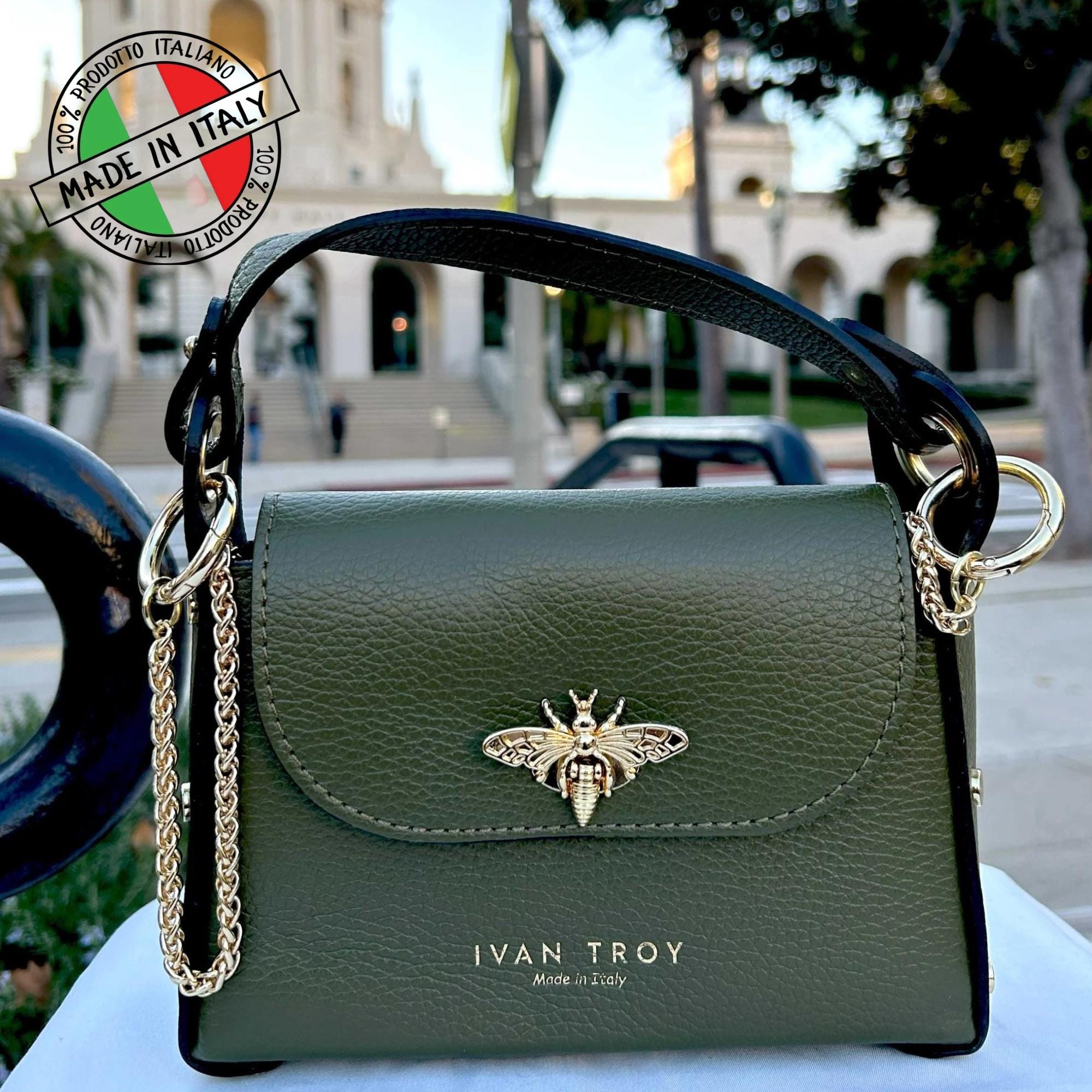 Ivan Troy Women's Handbag Designer Italian Leather – Butterfly
