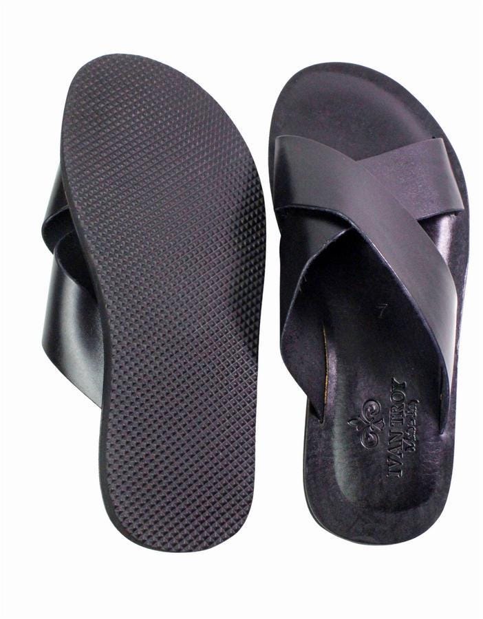 Malibu Black Italian Mens Sandals Shoes, Leather Shoes Malibu Black Italian Mens Sandals Shoes, Leather Shoes  main image 3