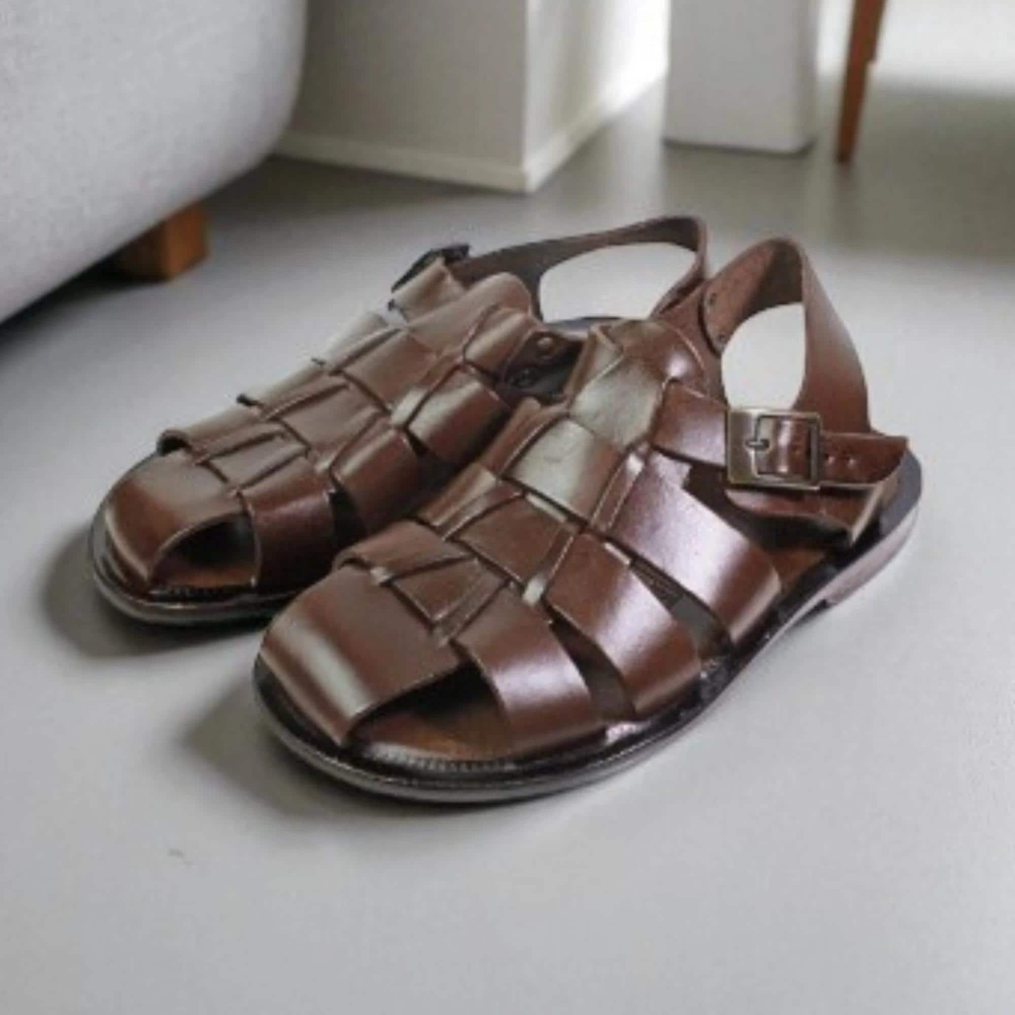 mens italian leather dress sandals Men's Leather Sandals