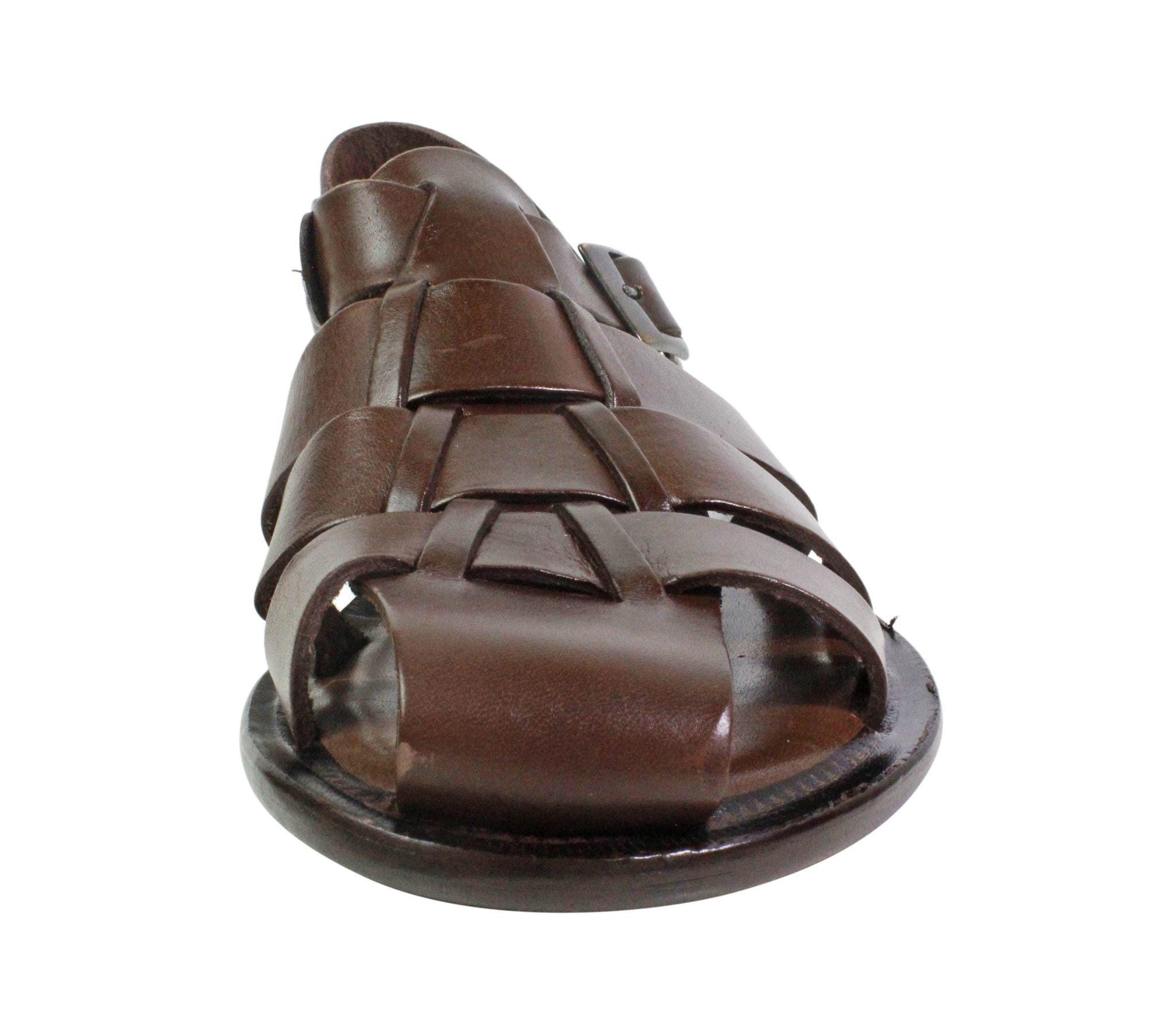 Mateo Black Italian Leather Sandals Shoes for Men Mateo Brown Men main image 3
