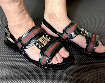 Paolo Men’s Italian Leather Sandals Shoes