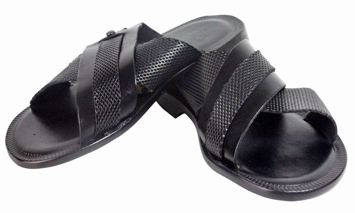 Levi Blue Men’s Italian Leather Sandals Shoes Levi Black Men main image 4