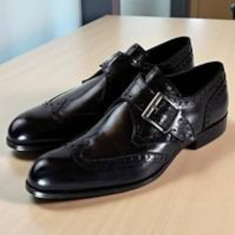 Ivan Troy Karim Brown Monk Strap Shoes Men’s Dress Shoes image 9