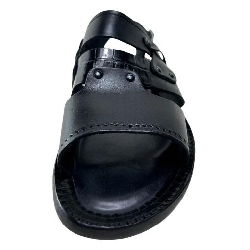 Noah Black Mens Italian Leather Sandals Shoes Noah Black Mens Italian Leather Sandals Shoes - Etsy main image 2
