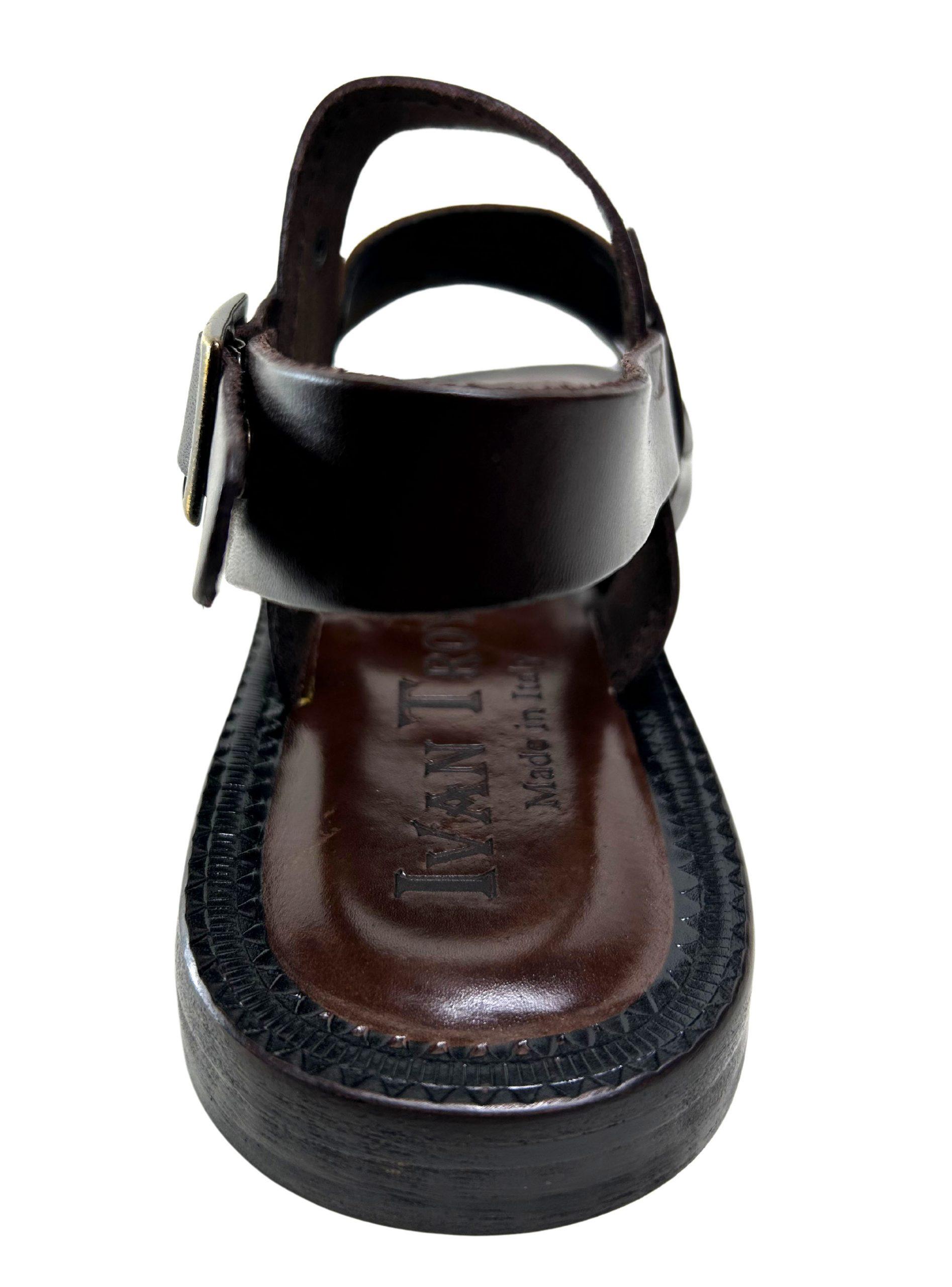 Noah Brown Men’s Leather Italian Sandals Shoes Floopi.com | Men main image 3