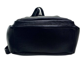 Italian Leather Backpack: Black Women