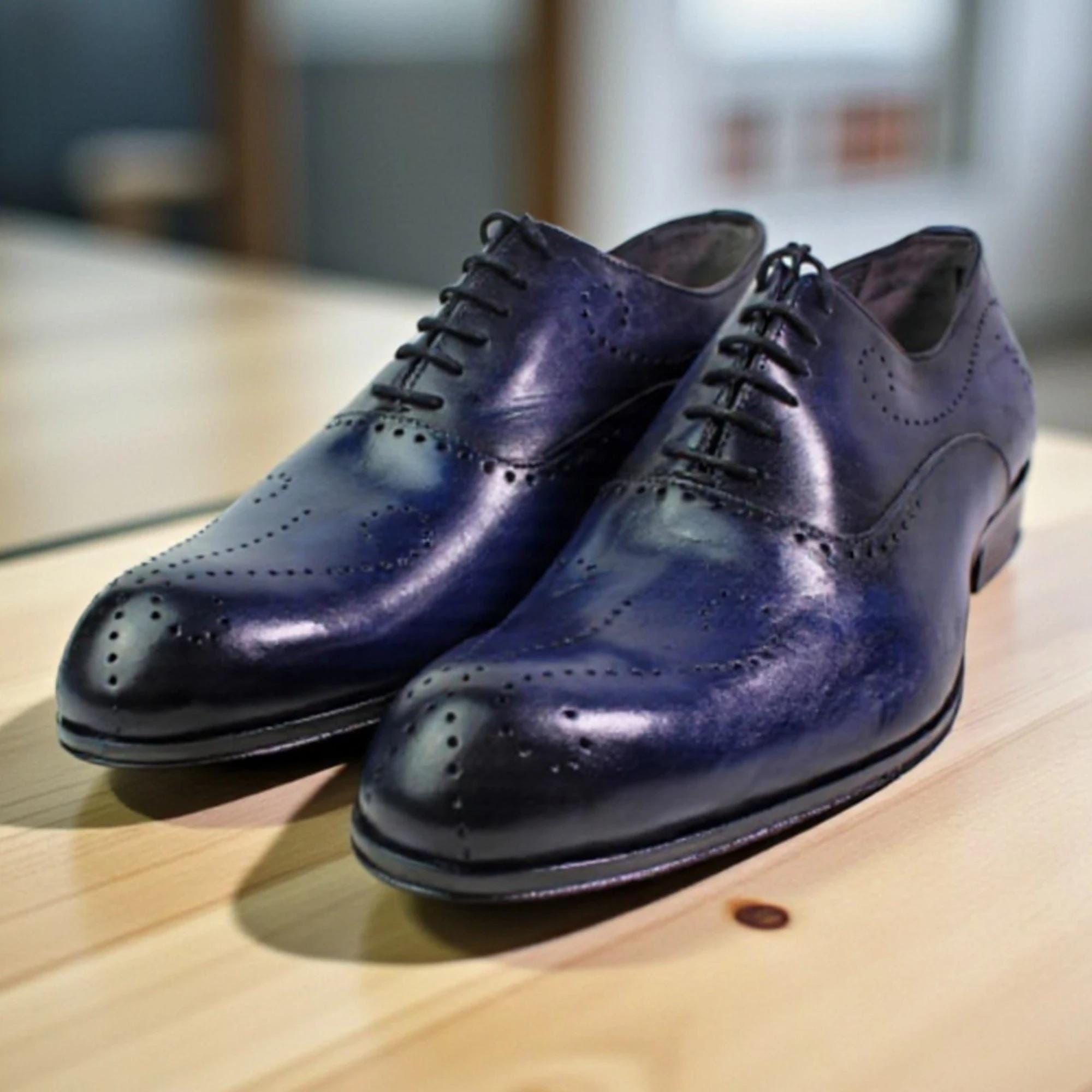 Alberto Oxford Red Italian Leather Shoes Alberto Oxford Red Italian Leather Shoes - Ivan Troy main image 3