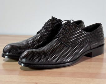 Mezlan Mens Dress Shoes 8M  Black Made In Spain Vero Cuoio Lace Up Mens Mezlan Black Leather Vero Cuoio Dress Shoes Size 7.5  main image 3