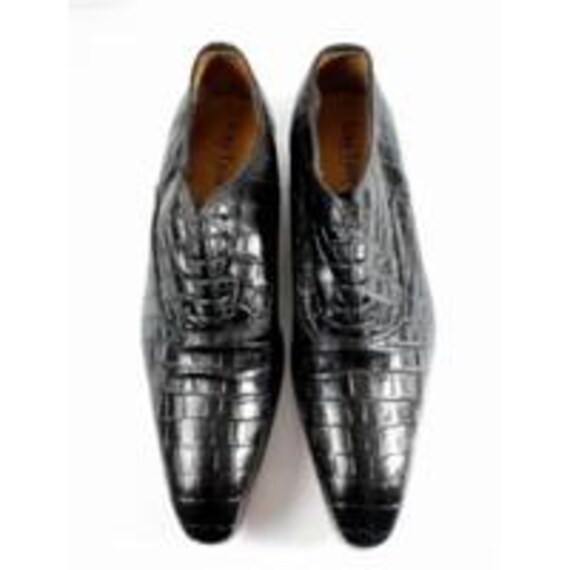 Victor Black Printed Crocodile Calfskin Oxford Victor Black Printed Crocodile Calfskin Oxford - Ivan Troy main image 3