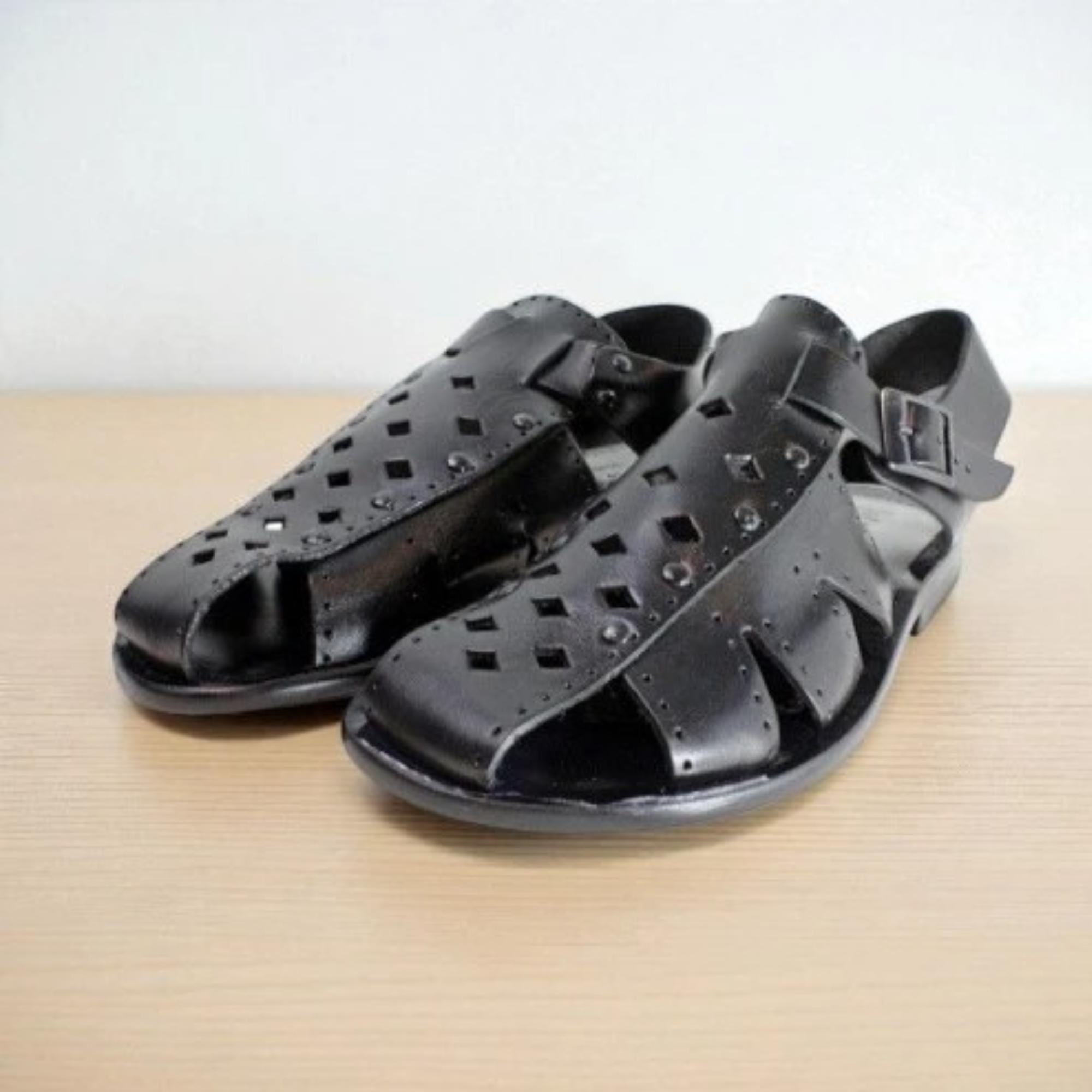 Liam Black Leather Sandals Men’s Italian Shoes Leather Italian Sandals Mens Black Genuine Leather Strappy  main image 3