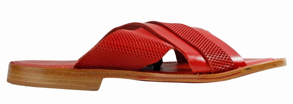 Levi Red Men’s Italian Leather Sandals Shoes for Men Levi Red Men main image 2