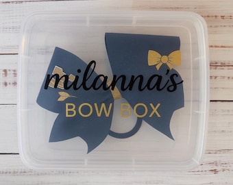 Caja personalizada para lazos de animadoras: estuche con nombre personalizado para animadoras y bailarinas