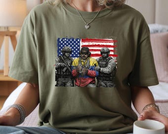 Vzla Libre Shirt, Captured Live Madu.ro Graphic Crewneck, Vzla Freedom Objection Shirt