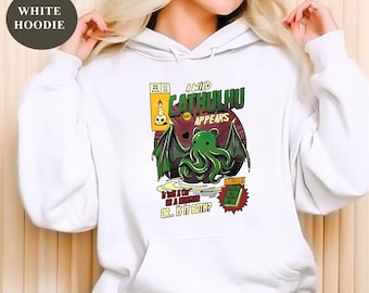 Cthulhu Mythos Shirt, Lovecraft Horror T-Shirt Hoodie, Cosmic Horror Graphic Tee, Dark Fantasy Gothic Shirt, Unisex Horror Gift