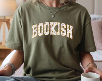 Bookish Shirt, Flower Reading Tshirt, Book Shirt, Gift for Book Lover, Book Lover Shirt, Book Club Gift, Teacher Shirt