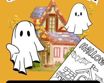 Halloween Malvorlagen, Färbung für Kinder, Printable Bundle