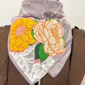 upcycled bandana yellow floral