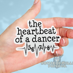 Calcomanía de latido de una bailarina: vinilo impermeable con música de conteo