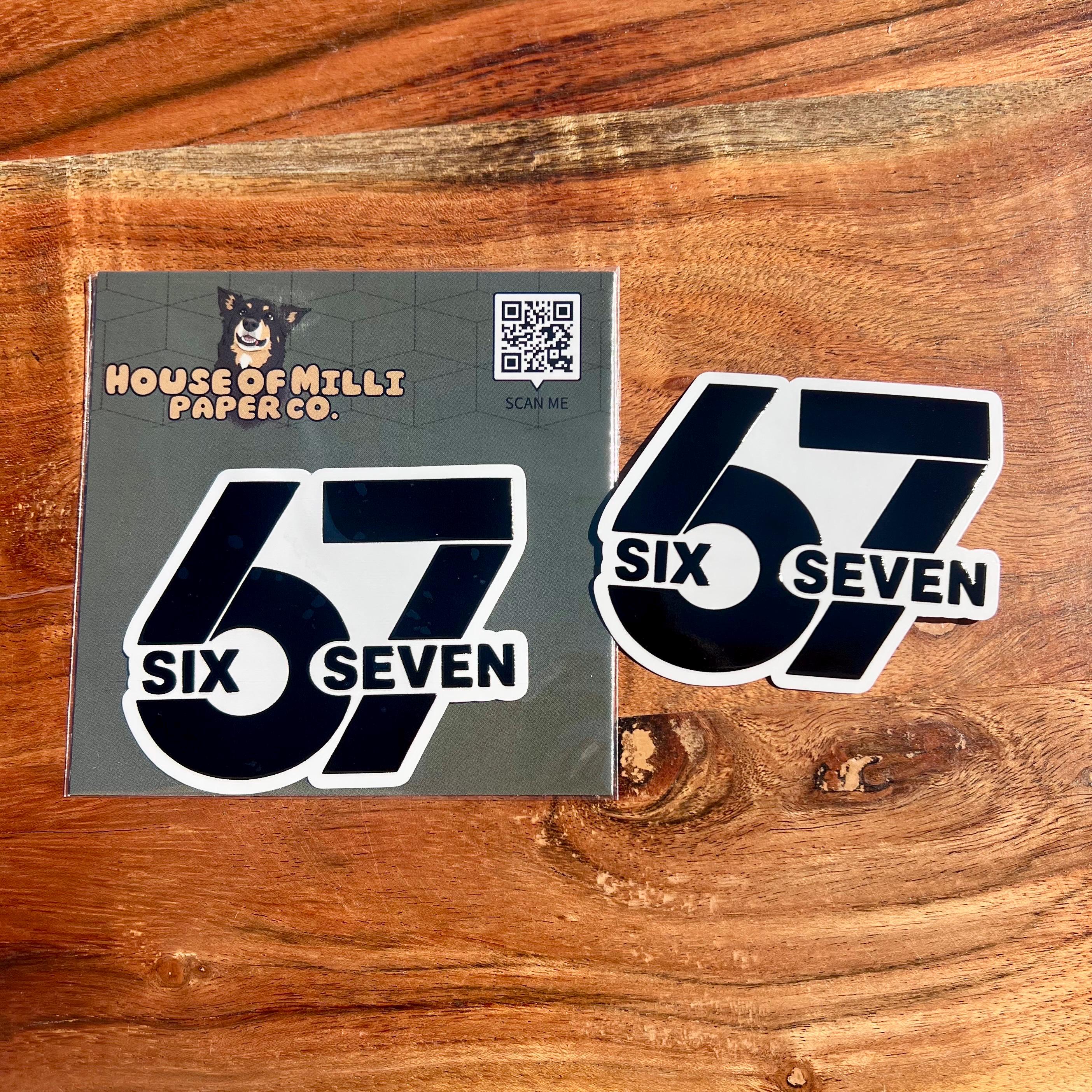 Six Seven Sticker: Trending 6 7 Glossy Decal for Kids - Etsy
