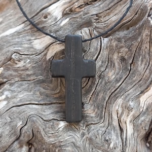 Bog Oak Cross, wood cross,  fossil bog oak
