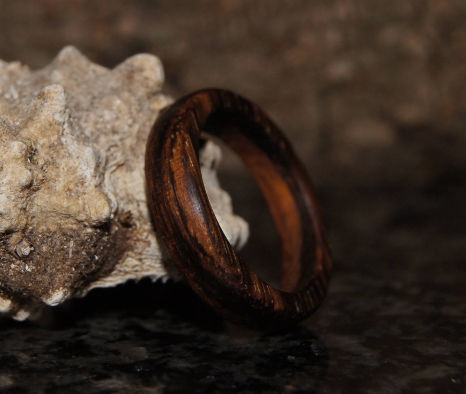 Zebra Wood Ring Any Size Etsy