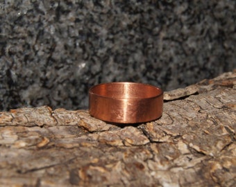 Copper ring band, unisex copper ring band - Any Size