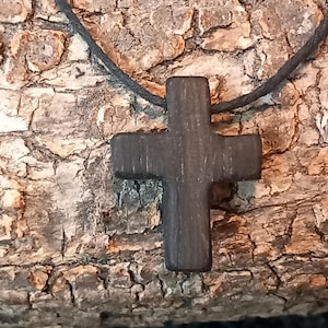 Bog Oak Cross, wood cross,  fossil bog oak