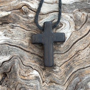 Bog Oak Cross, wood cross,  fossil bog oak
