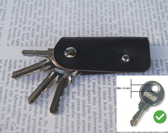 Key holder, holds 1-4 regular keys, dark brown, 5 mm shaft ( 13/64 inch )