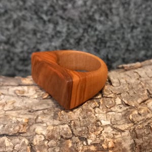 US size 12 - Olive Wood, Ready-made ring