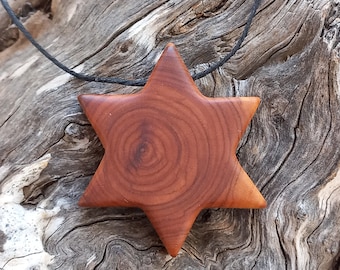 Olive wood six pointed star