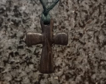 Bog Oak Cross, wood cross,  fossil bog oak