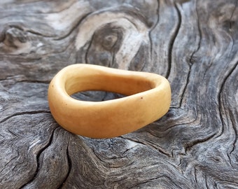 Size 5 3/4 - Olive Wood Ring, rustic look, ready-made ring