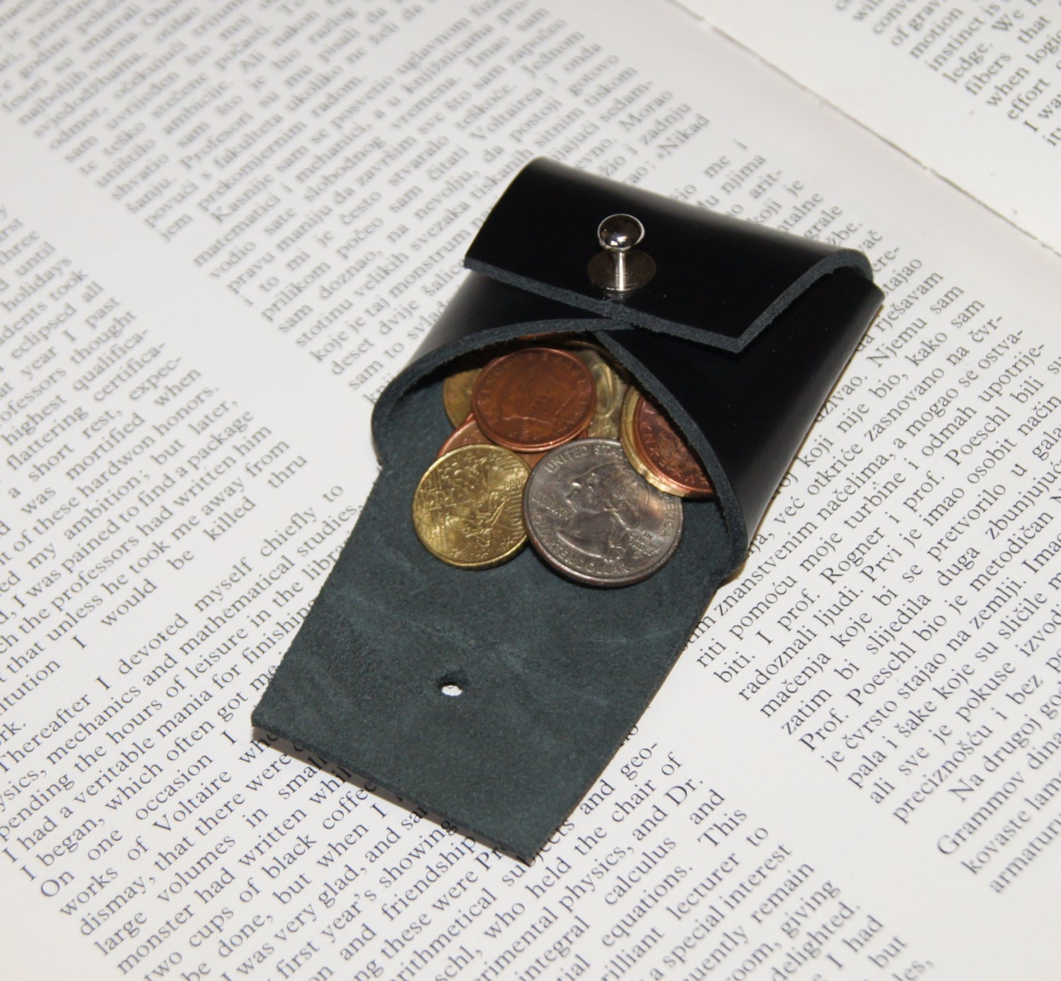 Small purse for a lot of coins Leather Purse Leather Coin Etsy
