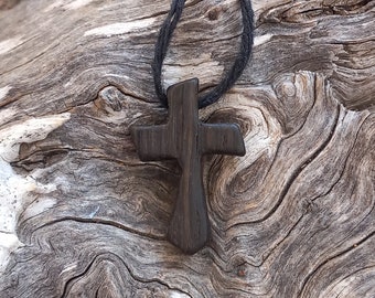 Bog Oak Cross, wood cross,  fossil bog oak