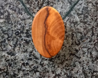 Olive Wood Pendant, wood jewelry, wood grain