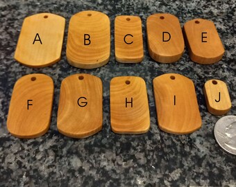 Olive wood ID tag for your project