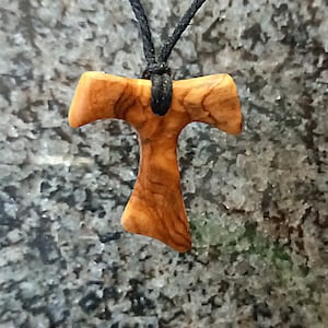 Tau cross - Olive wood